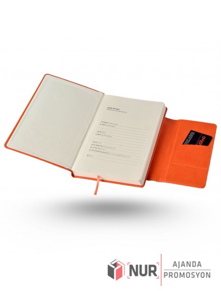 ULUBAT - Mıknatıslı Termo Deri Kapaklı Cepli Tarihsiz Çizgili Defter
